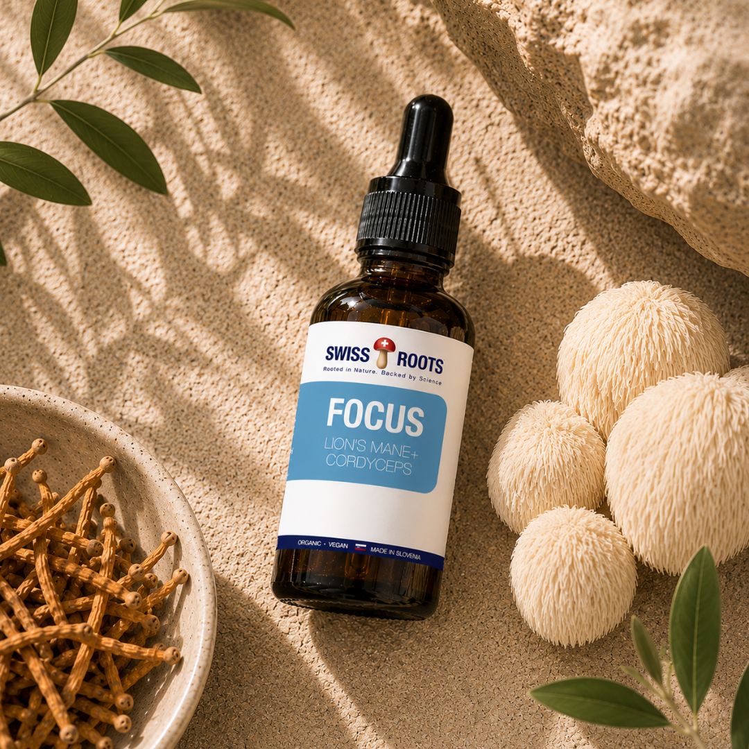 Swiss Roots™ Dual-Mischung, flüssiger Pilzextrakt, 30 ml