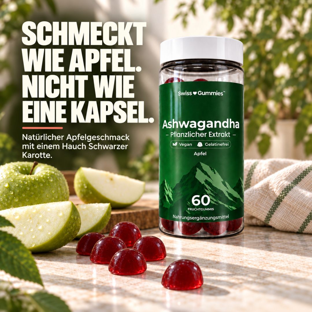 Ashwagandha – Fruchtgummis mit 300 mg Wurzelextrakt und Vitamin B6