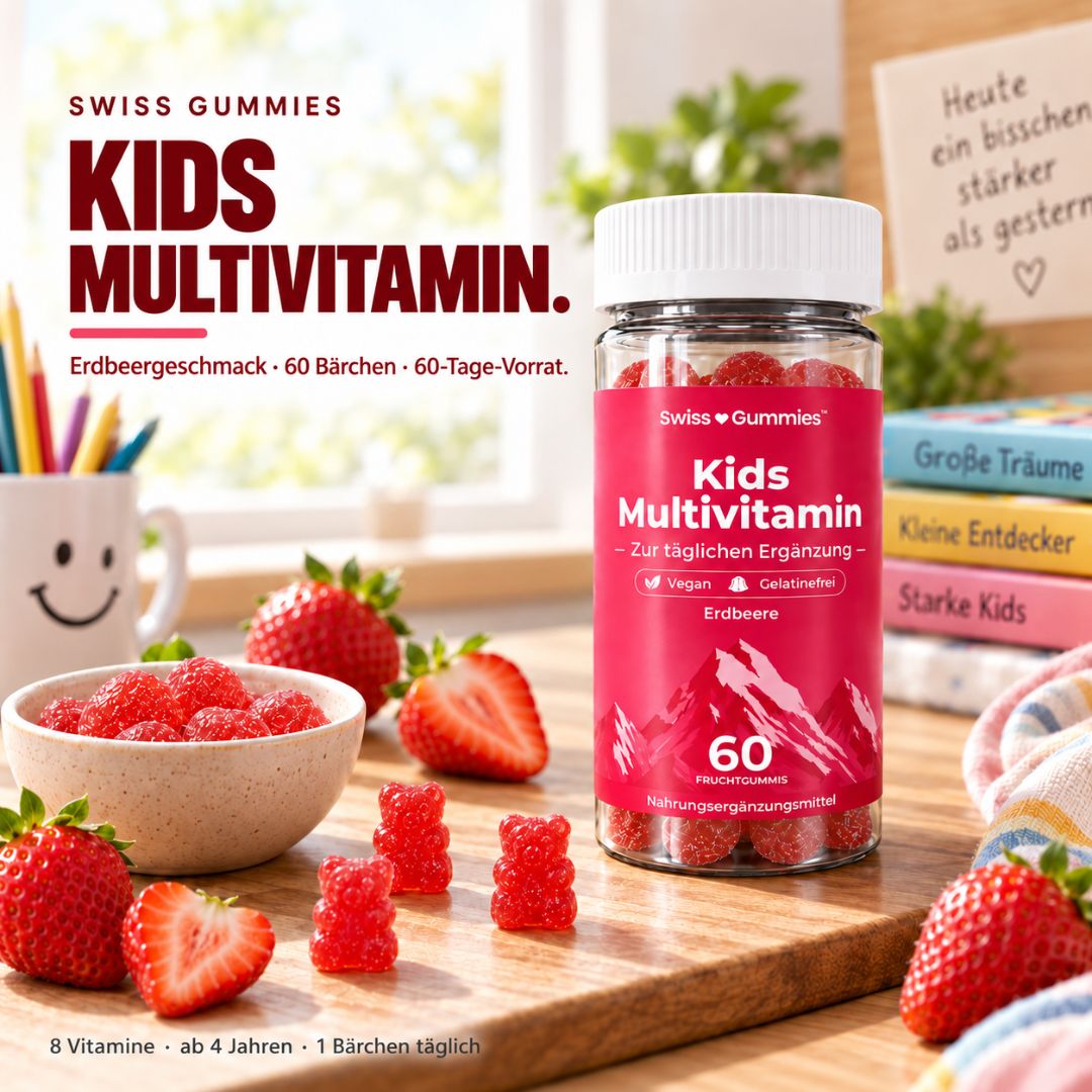 Kids Multivitamin – Fruchtgummis mit 8 ausgewählten Vitaminen