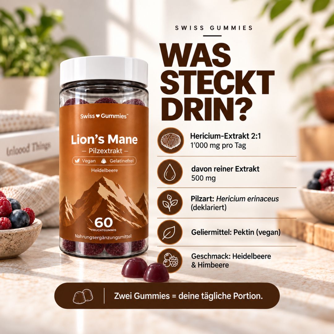 Lion’s Mane – Fruchtgummis mit 500 mg Hericium-Extrakt