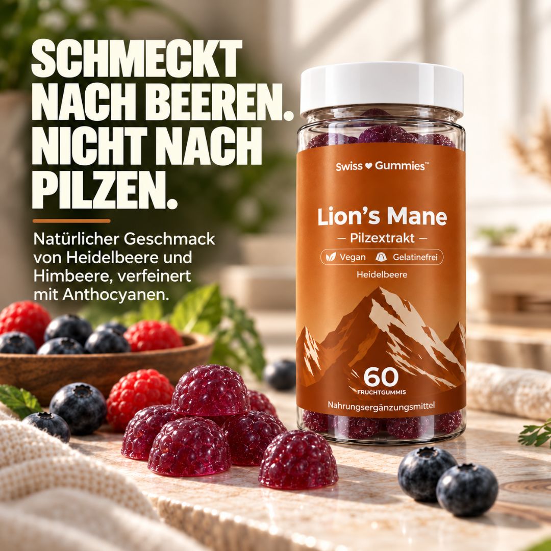 Lion’s Mane – Fruchtgummis mit 500 mg Hericium-Extrakt