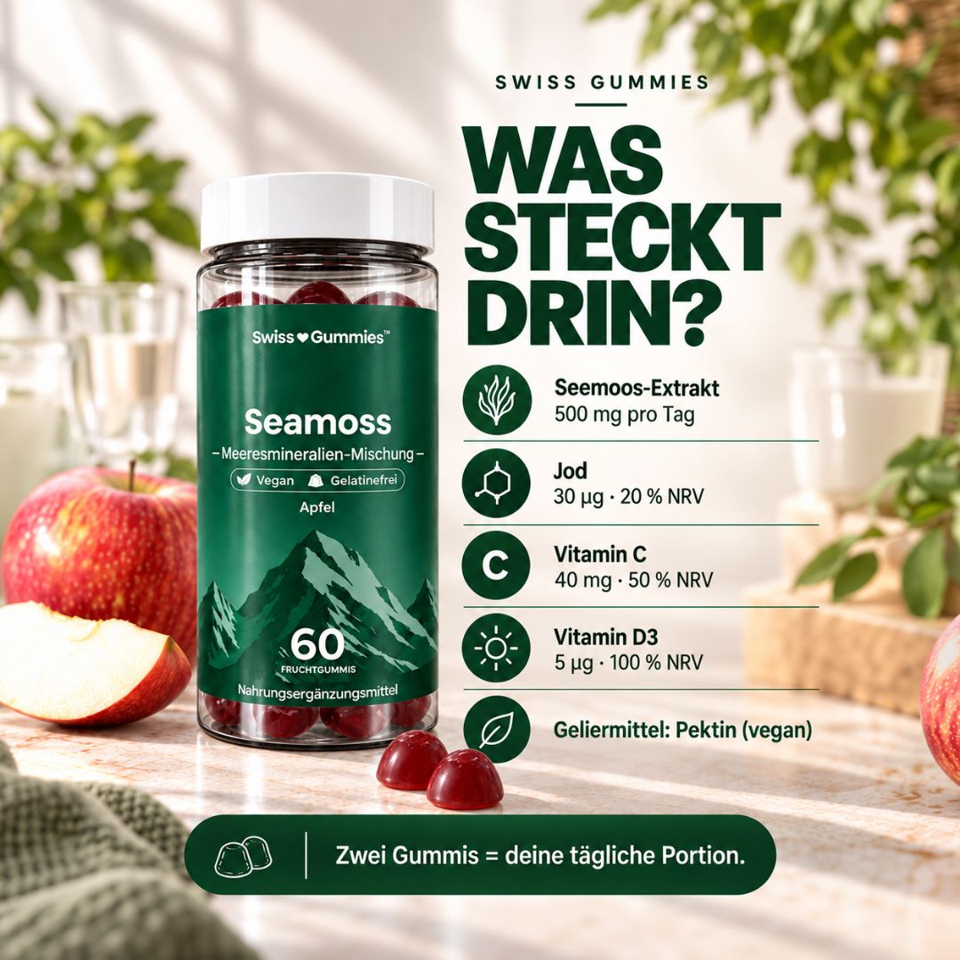Seamoss – Fruchtgummis mit Sea-Moss-Extrakt, Vitamin C, Vitamin D3 und Jod