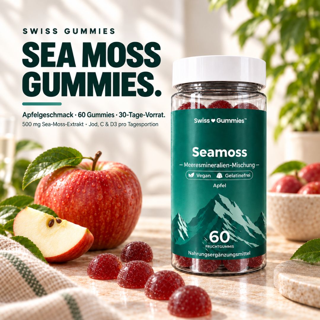 Seamoss – Fruchtgummis mit Sea-Moss-Extrakt, Vitamin C, Vitamin D3 und Jod
