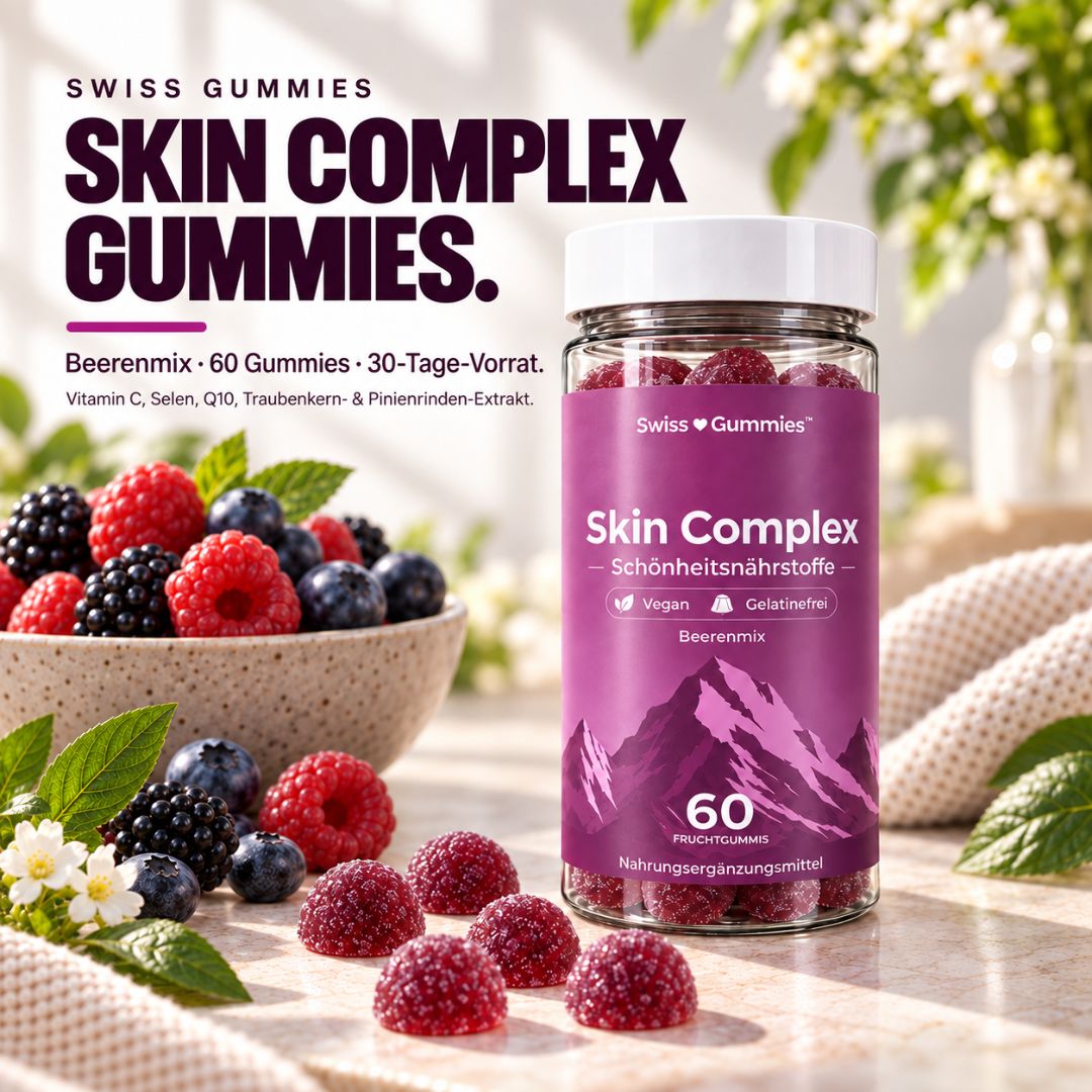 Skin Complex – Fruchtgummis mit Vitamin C, Selen und Pflanzenextrakten