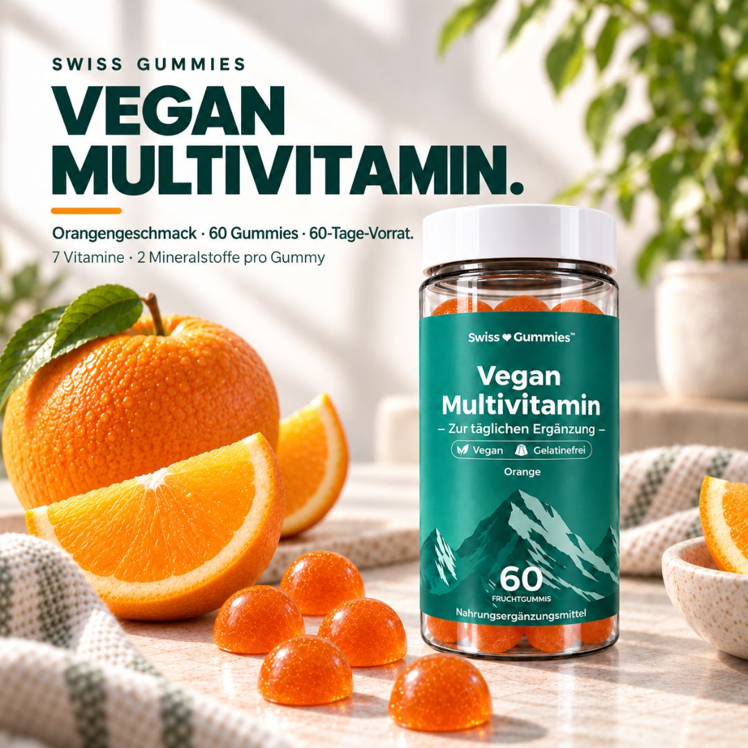 Vegan Multivitamin – gommes avec 7 vitamines et 2 minéraux