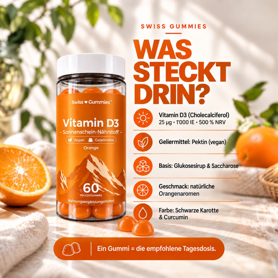 Vitamin D3 – Fruchtgummis mit 25 µg Vitamin D3